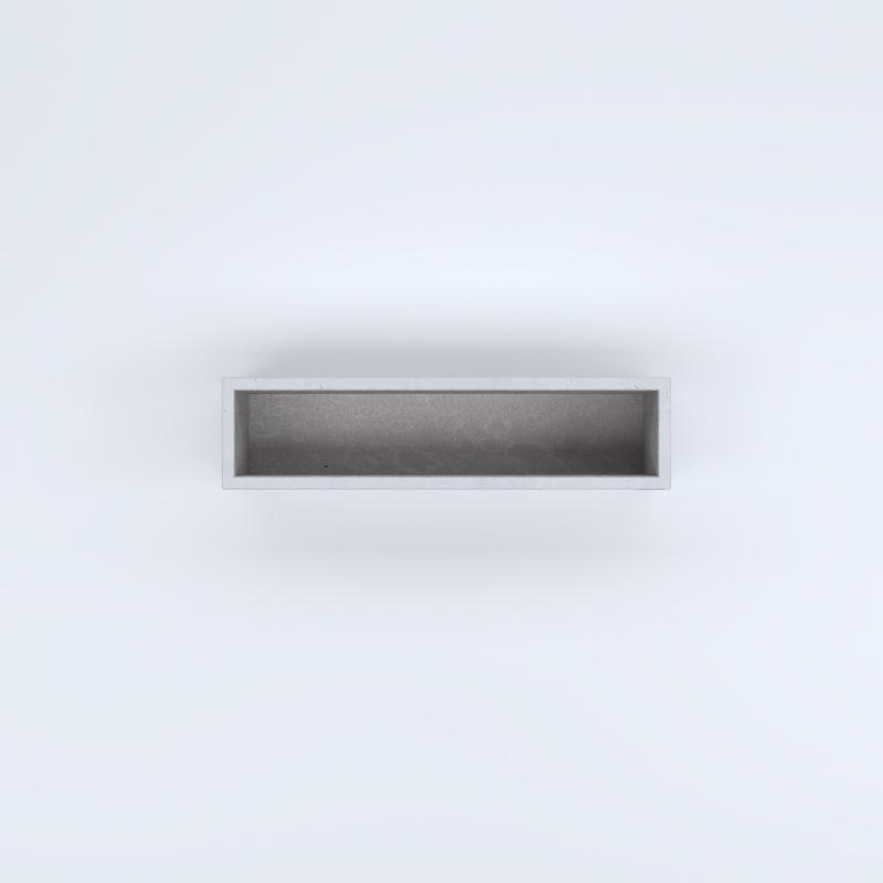 FIORIERE IN CEMENTO LISCE RETTANGOLARI SENZA PIEDINI CM100X25X25H BIANCO