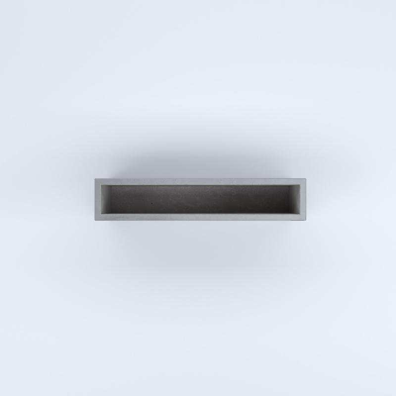 FIORIERE IN CEMENTO LISCE RETTANGOLARI SENZA PIEDINI CM100X20X40H GRIGIO