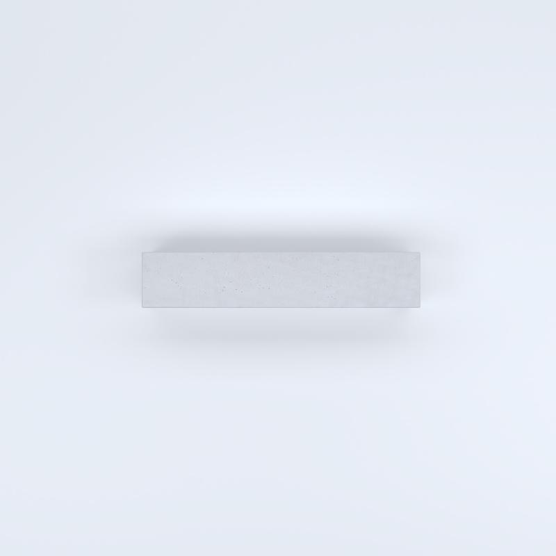 FIORIERE IN CEMENTO LISCE RETTANGOLARI SENZA PIEDINI CM100X20X40H BIANCO 