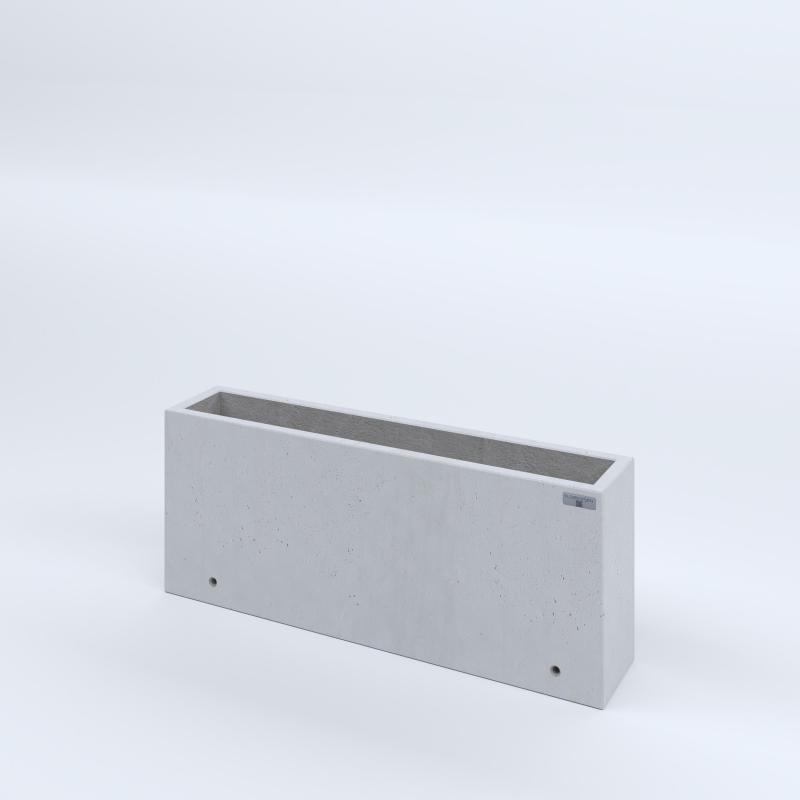 FIORIERE IN CEMENTO LISCE RETTANGOLARI SENZA PIEDINI CM100X20X40H BIANCO 