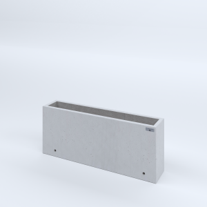 FIORIERE IN CEMENTO LISCE RETTANGOLARI SENZA PIEDINI CM100X20X40H BIANCO 