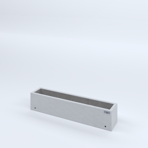 FIORIERE IN CEMENTO LISCE RETTANGOLARI SENZA PIEDINI CM100X20X20H BIANCO