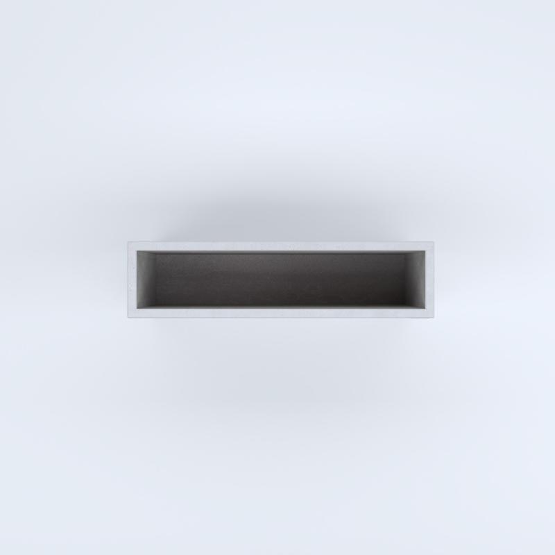 FIORIERE IN CEMENTO LISCE RETTANGOLARI SENZA PIEDINI CM100X25X50H BIANCO