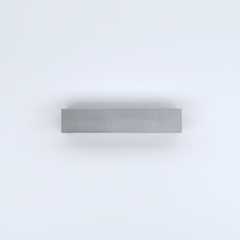 FIORIERE IN CEMENTO LISCE RETTANGOLARI SENZA PIEDINI CM100X20X20H GRIGIO
