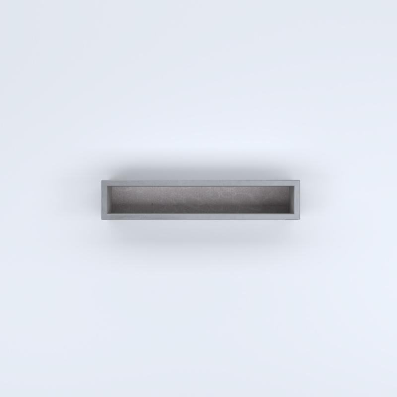 FIORIERE IN CEMENTO LISCE RETTANGOLARI SENZA PIEDINI CM100X20X20H GRIGIO