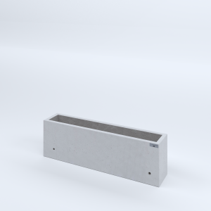 FIORIERE IN CEMENTO LISCE RETTANGOLARI SENZA PIEDINI CM100X20X30H BIANCO