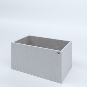 FIORIERE IN CEMENTO LISCE RETTANGOLARI SENZA PIEDINI CM100X60X60H BIANCO