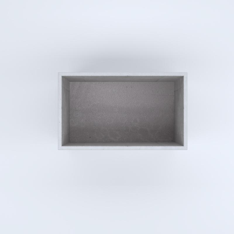FIORIERE IN CEMENTO LISCE RETTANGOLARI SENZA PIEDINI CM100X60X60H BIANCO