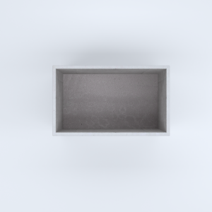 FIORIERE IN CEMENTO LISCE RETTANGOLARI SENZA PIEDINI CM100X60X60H BIANCO