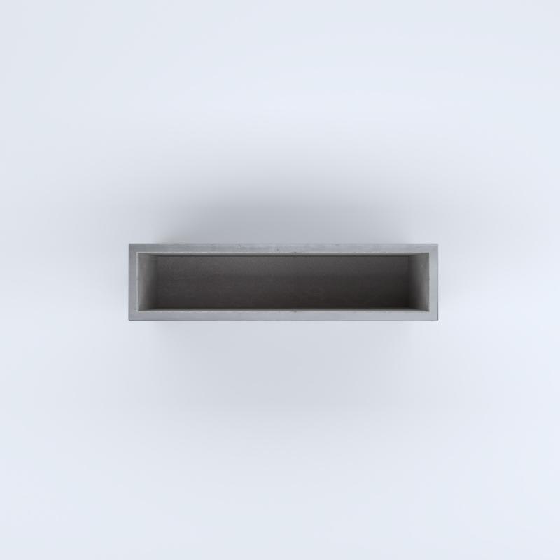 FIORIERE IN CEMENTO LISCE RETTANGOLARI SENZA PIEDINI CM100X25X50H GRIGIO