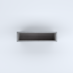 FIORIERE IN CEMENTO LISCE RETTANGOLARI SENZA PIEDINI CM100X25X50H GRIGIO
