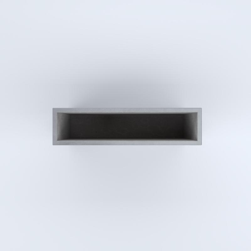 FIORIERE IN CEMENTO LISCE RETTANGOLARI SENZA PIEDINI CM100X25X70H GRIGIO
