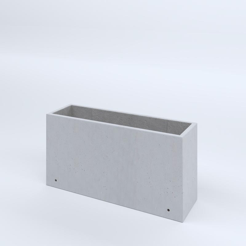 FIORIERE IN CEMENTO LISCE RETTANGOLARI SENZA PIEDINI CM100X30X50H BIANCO