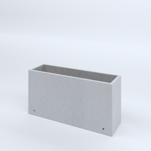 FIORIERE IN CEMENTO LISCE RETTANGOLARI SENZA PIEDINI CM100X30X50H BIANCO