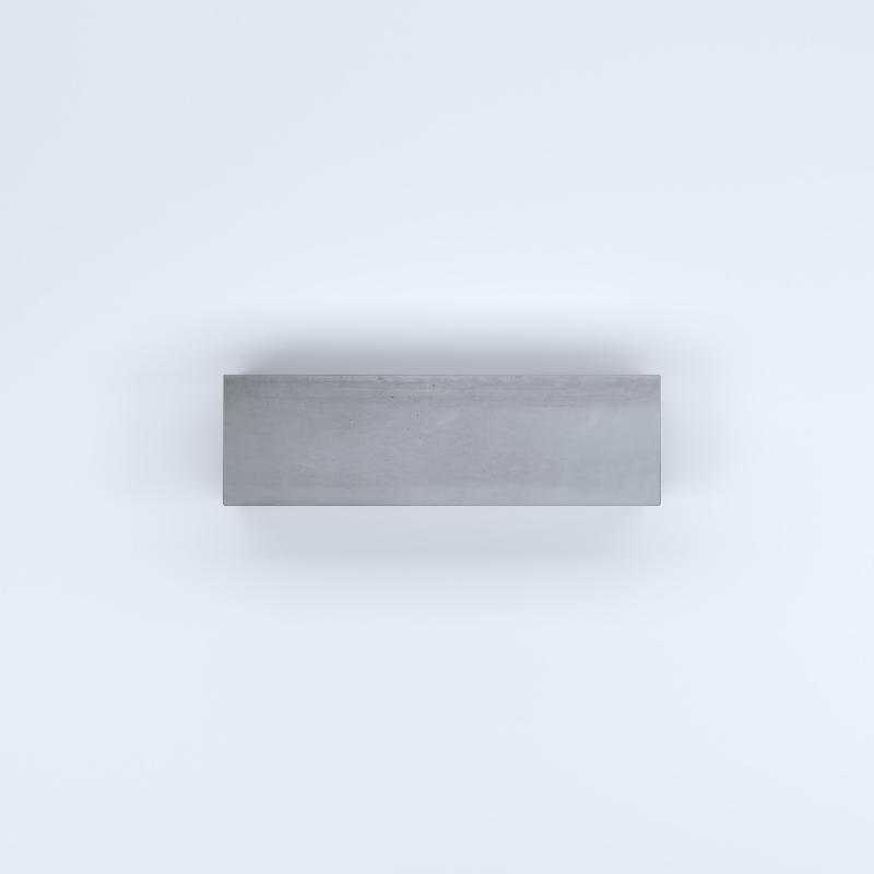 FIORIERE IN CEMENTO LISCE RETTANGOLARI SENZA PIEDINI CM100X30X50H GRIGIO