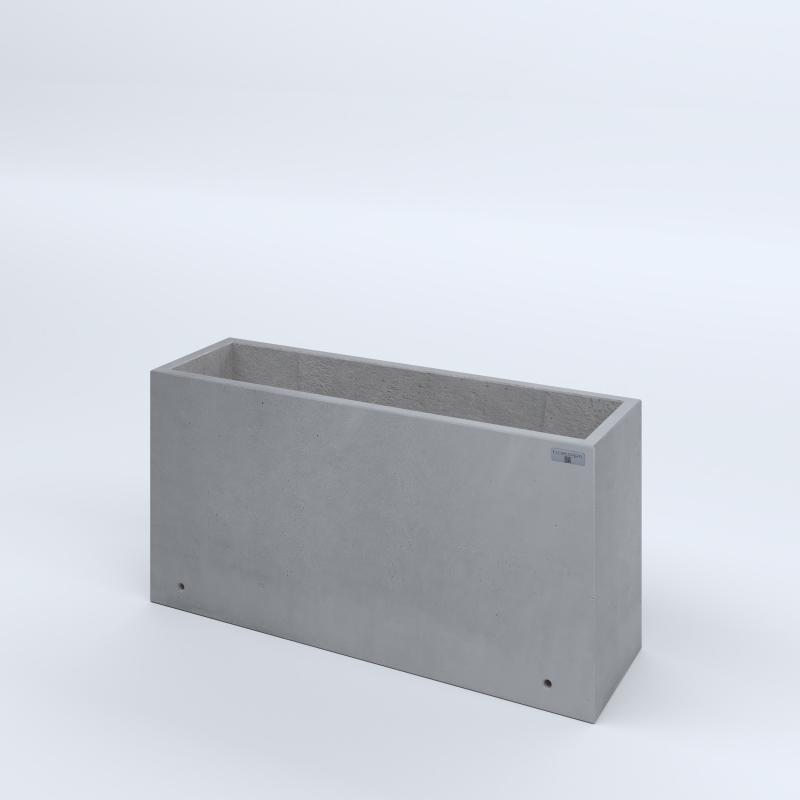 FIORIERE IN CEMENTO LISCE RETTANGOLARI SENZA PIEDINI CM100X30X50H GRIGIO