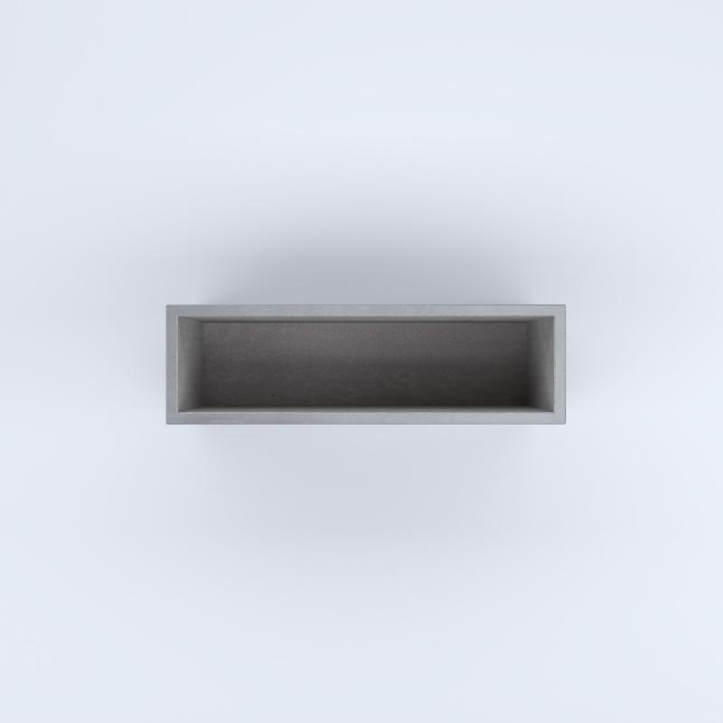 FIORIERE IN CEMENTO LISCE RETTANGOLARI SENZA PIEDINI CM100X30X50H GRIGIO