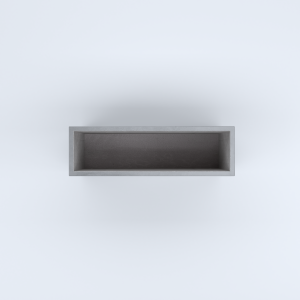 FIORIERE IN CEMENTO LISCE RETTANGOLARI SENZA PIEDINI CM100X30X50H GRIGIO