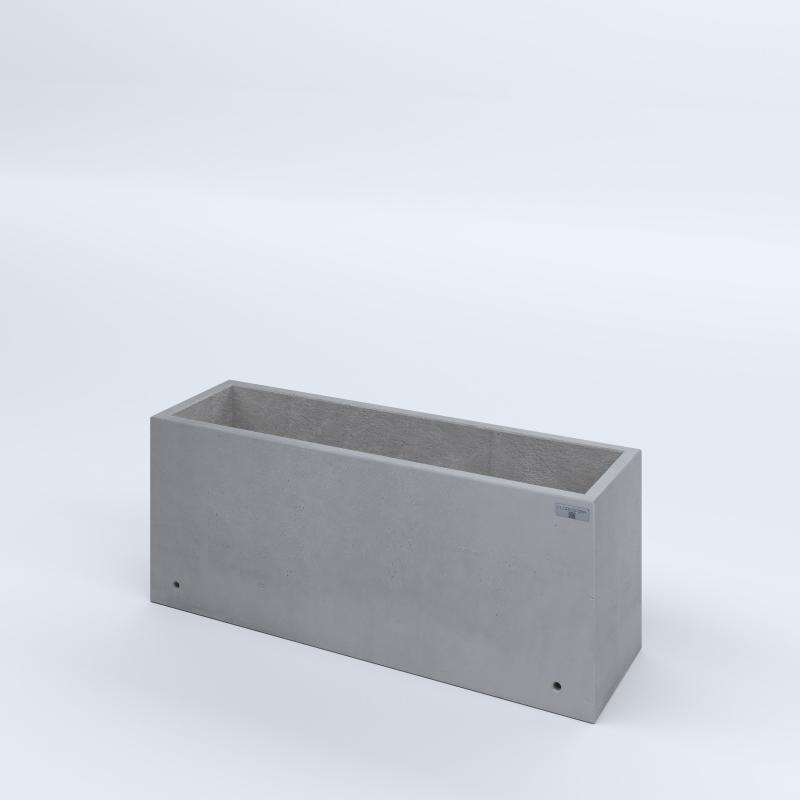 FIORIERE IN CEMENTO LISCE RETTANGOLARI SENZA PIEDINI CM100X30X40H GRIGIO