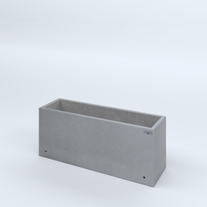 FIORIERE IN CEMENTO LISCE RETTANGOLARI SENZA PIEDINI CM100X30X40H GRIGIO