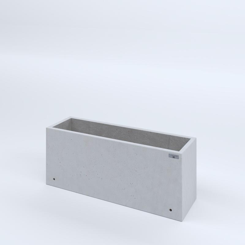 FIORIERE IN CEMENTO LISCE RETTANGOLARI SENZA PIEDINI CM100X30X40H BIANCO