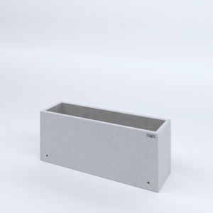 FIORIERE IN CEMENTO LISCE RETTANGOLARI SENZA PIEDINI CM100X30X40H BIANCO