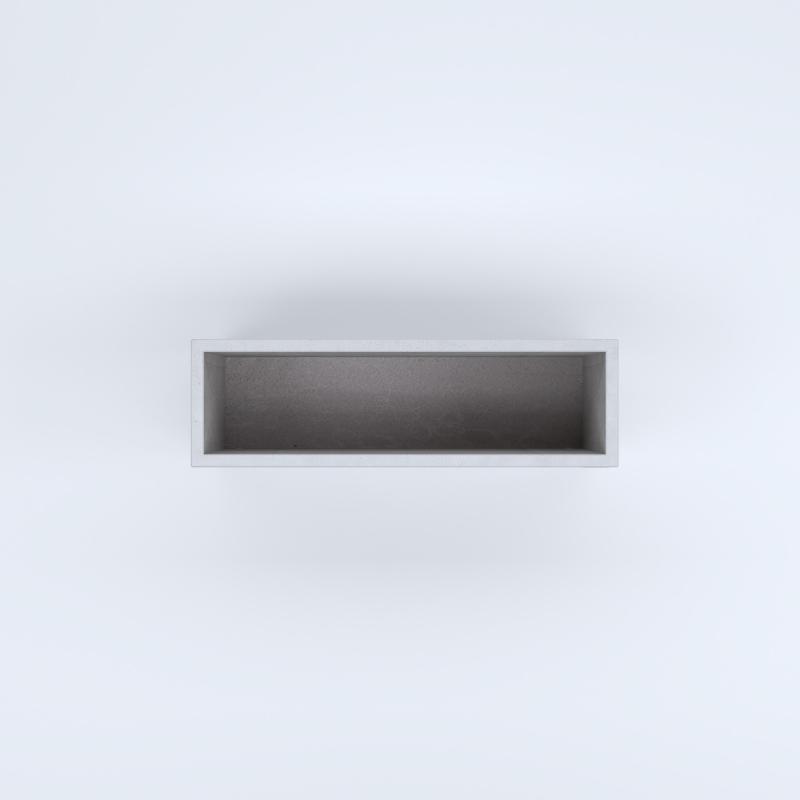 FIORIERE IN CEMENTO LISCE RETTANGOLARI SENZA PIEDINI CM100X30X40H BIANCO