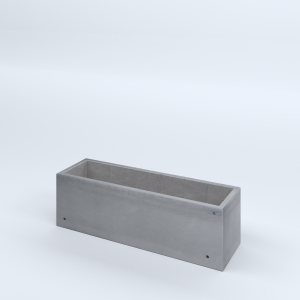 FIORIERE IN CEMENTO LISCE RETTANGOLARI SENZA PIEDINI CM100X30X30H GRIGIO