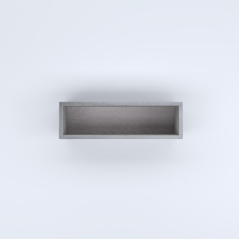 FIORIERE IN CEMENTO LISCE RETTANGOLARI SENZA PIEDINI CM100X30X30H GRIGIO