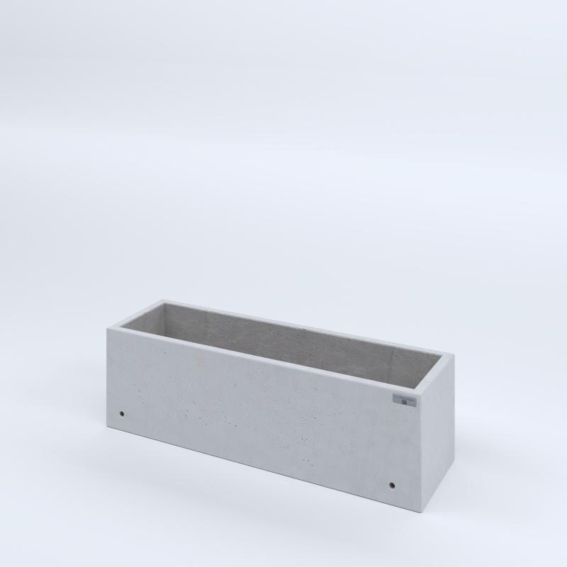 FIORIERE IN CEMENTO LISCE RETTANGOLARI SENZA PIEDINI CM100X30X30H BIANCO