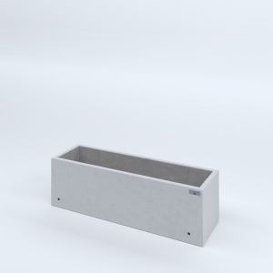 FIORIERE IN CEMENTO LISCE RETTANGOLARI SENZA PIEDINI CM100X30X30H BIANCO