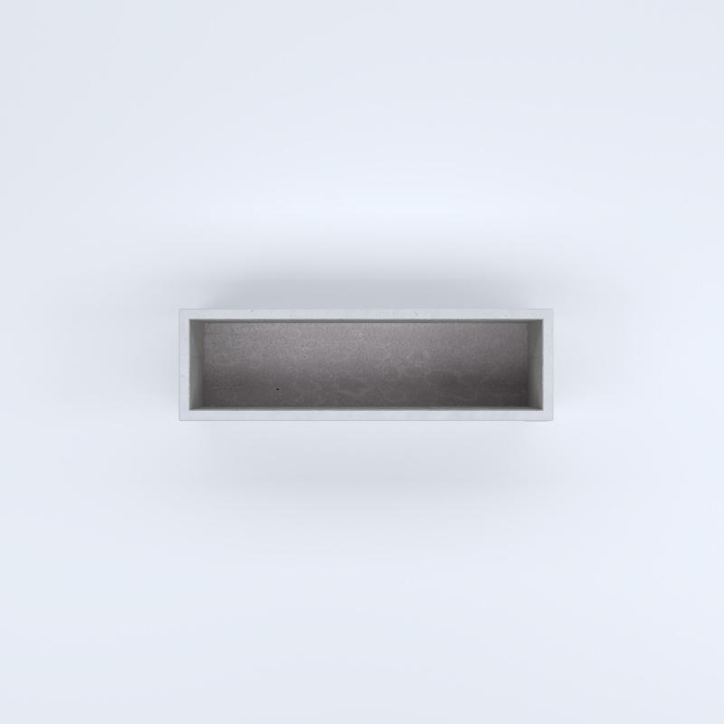 FIORIERE IN CEMENTO LISCE RETTANGOLARI SENZA PIEDINI CM100X30X30H BIANCO