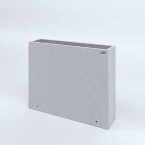 FIORIERE IN CEMENTO LISCE RETTANGOLARI SENZA PIEDINI CM100X25X80H BIANCO
