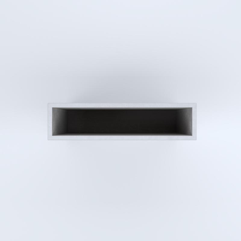 FIORIERE IN CEMENTO LISCE RETTANGOLARI SENZA PIEDINI CM100X25X80H BIANCO
