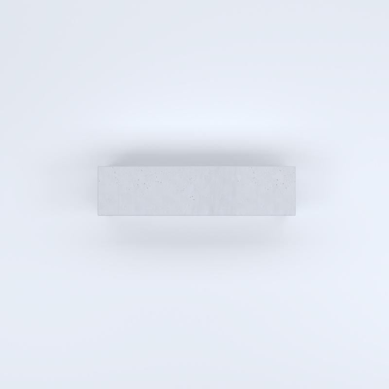FIORIERE IN CEMENTO LISCE RETTANGOLARI SENZA PIEDINI CM100X25X70H BIANCO