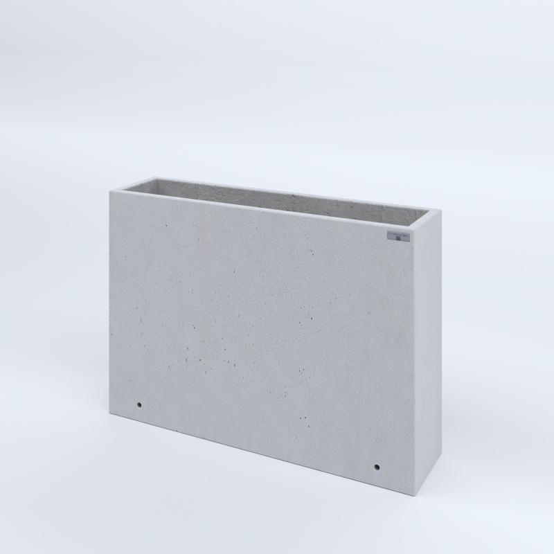FIORIERE IN CEMENTO LISCE RETTANGOLARI SENZA PIEDINI CM100X25X70H BIANCO