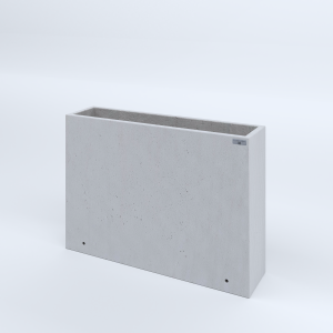 FIORIERE IN CEMENTO LISCE RETTANGOLARI SENZA PIEDINI CM100X25X70H BIANCO