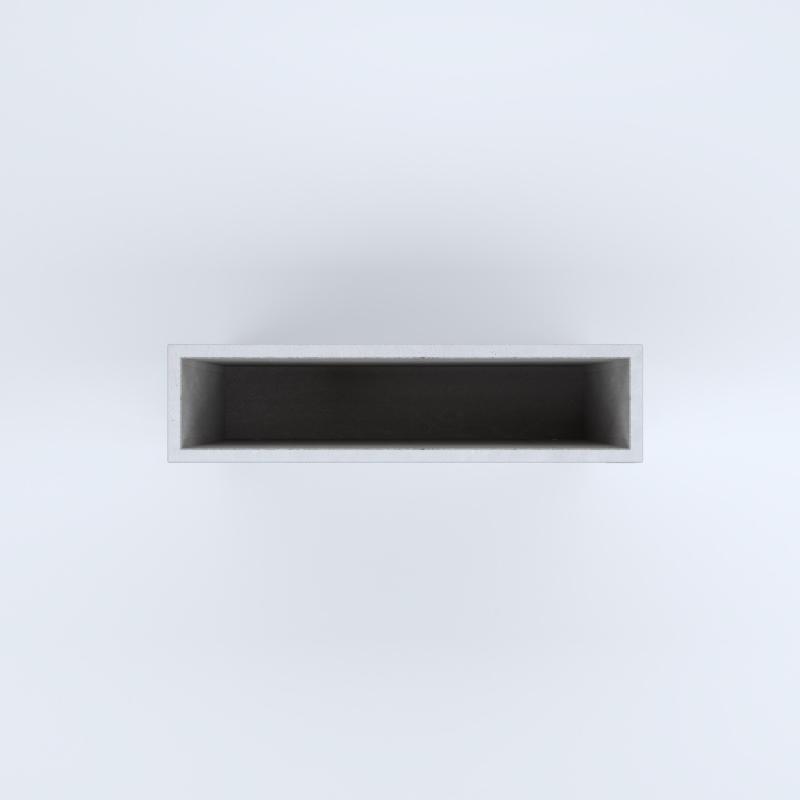 FIORIERE IN CEMENTO LISCE RETTANGOLARI SENZA PIEDINI CM100X25X70H BIANCO