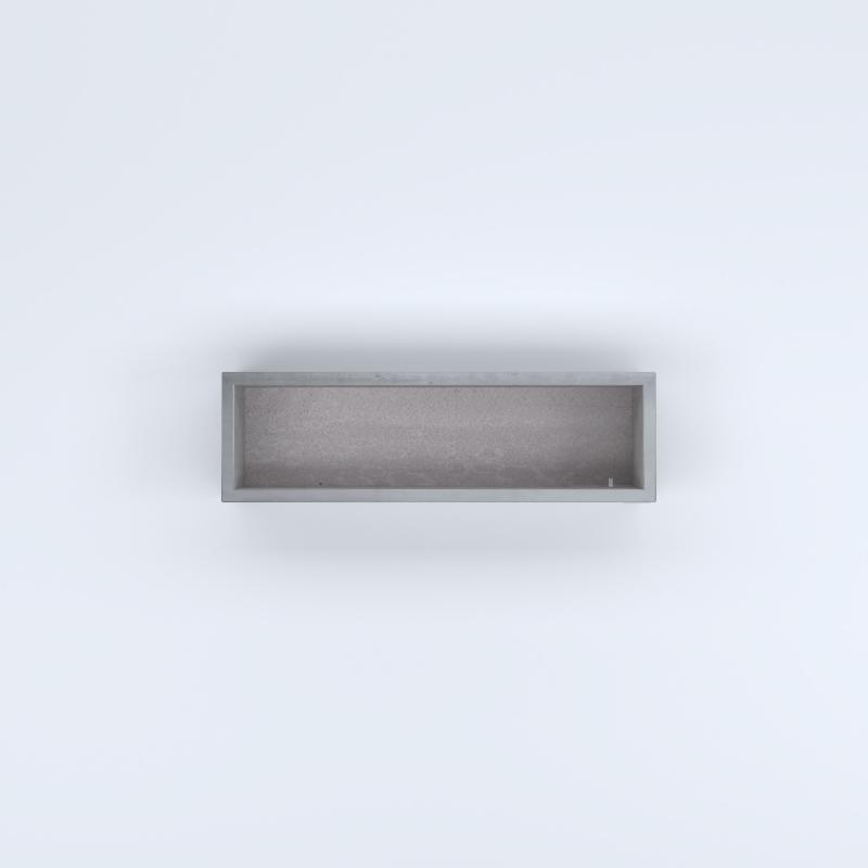 FIORIERE IN CEMENTO LISCE RETTANGOLARI SENZA PIEDINI CM100X30X20H GRIGIO