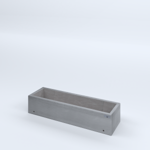 FIORIERE IN CEMENTO LISCE RETTANGOLARI SENZA PIEDINI CM100X30X20H GRIGIO