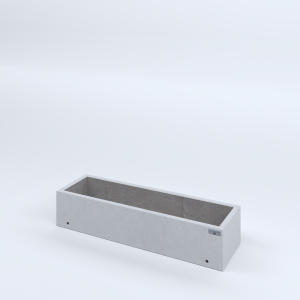 FIORIERE IN CEMENTO LISCE RETTANGOLARI SENZA PIEDINI CM100X30X20H BIANCO