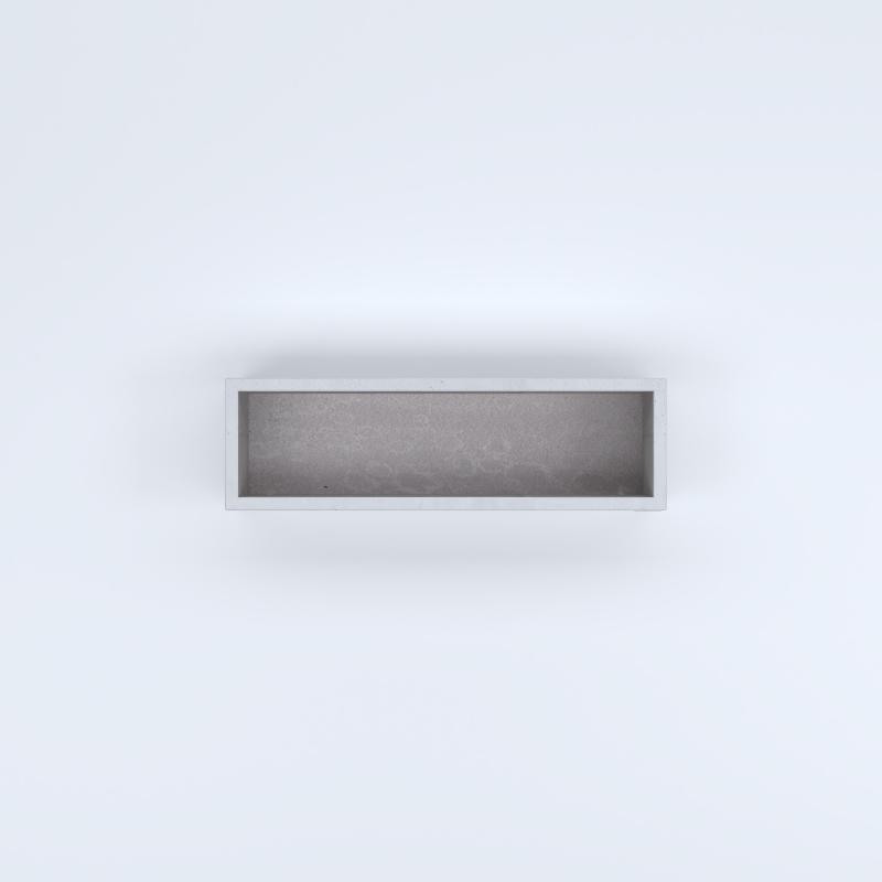 FIORIERE IN CEMENTO LISCE RETTANGOLARI SENZA PIEDINI CM100X30X20H BIANCO