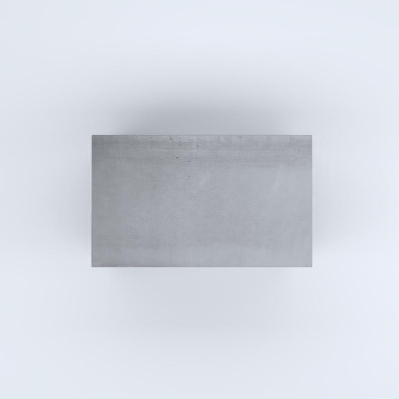 FIORIERE IN CEMENTO LISCE RETTANGOLARI SENZA PIEDINI CM100X60X60H GRIGIO