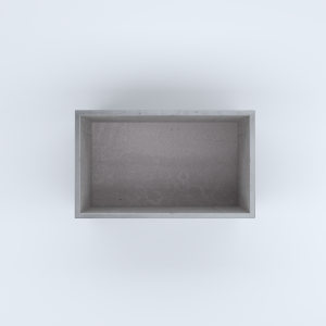 FIORIERE IN CEMENTO LISCE RETTANGOLARI SENZA PIEDINI CM100X60X60H GRIGIO