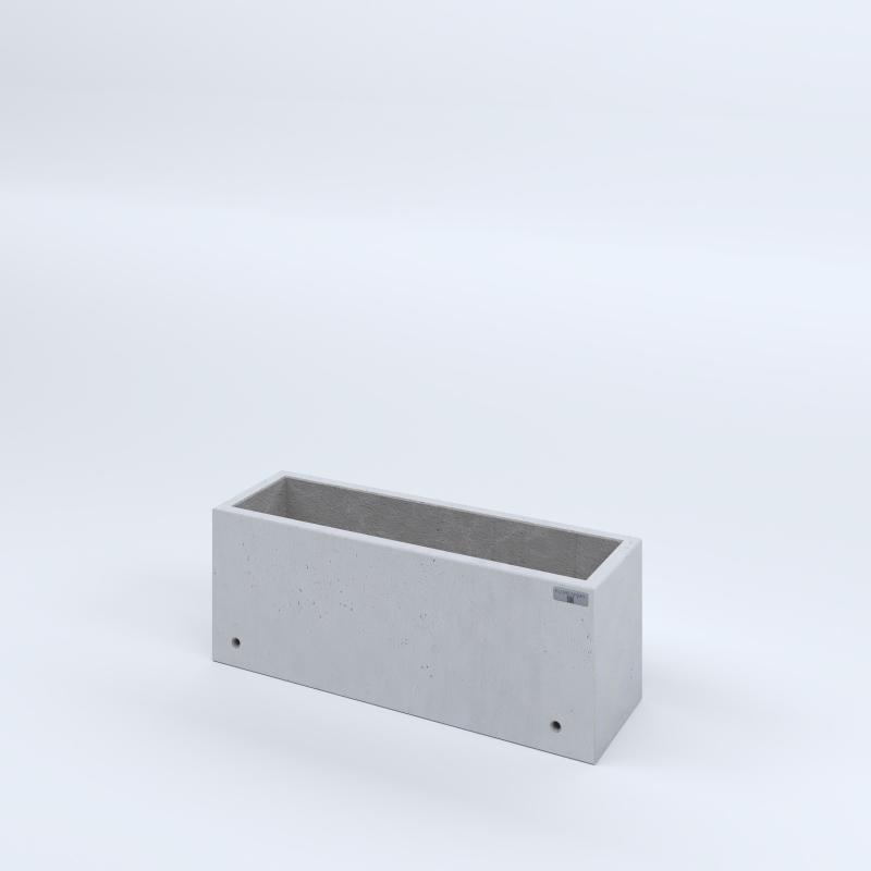 FIORIERE IN CEMENTO LISCE RETTANGOLARI SENZA PIEDINI CM80X25X30H BIANCO