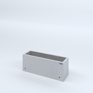 FIORIERE IN CEMENTO LISCE RETTANGOLARI SENZA PIEDINI CM80X25X30H BIANCO