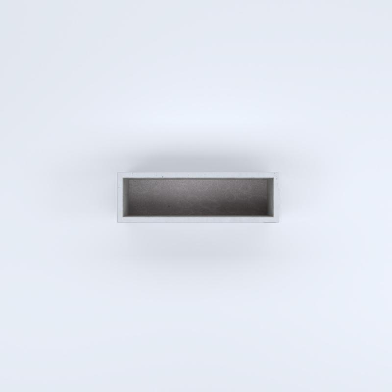 FIORIERE IN CEMENTO LISCE RETTANGOLARI SENZA PIEDINI CM80X25X30H BIANCO
