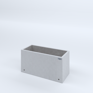 FIORIERE IN CEMENTO LISCE RETTANGOLARI SENZA PIEDINI CM80X35X40H BIANCO