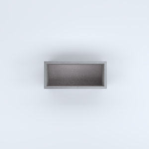 FIORIERE IN CEMENTO LISCE RETTANGOLARI SENZA PIEDINI CM80X35X35H GRIGIO