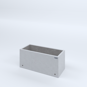 FIORIERE IN CEMENTO LISCE RETTANGOLARI SENZA PIEDINI CM80X35X35H BIANCO